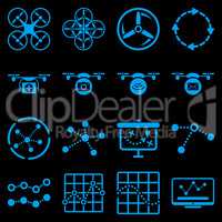 Quadcopter navigation icon set