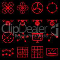 Quadcopter navigation icon set