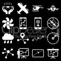 Aircraft navigation icon set