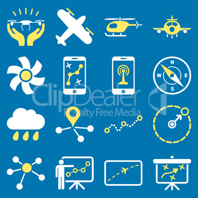 Aircraft navigation icon set