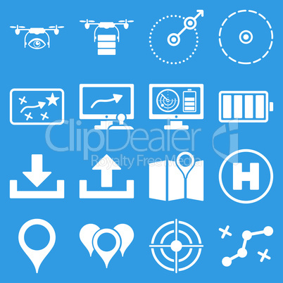 Drone control icon set