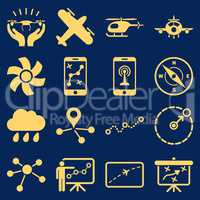 Aircraft navigation icon set