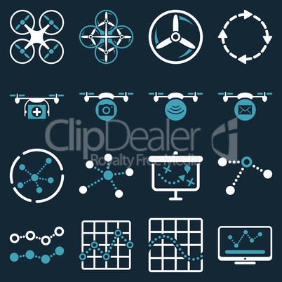 Quadcopter navigation icon set