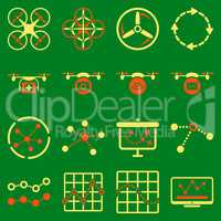 Quadcopter navigation icon set