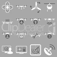 Quadcopter service icon set