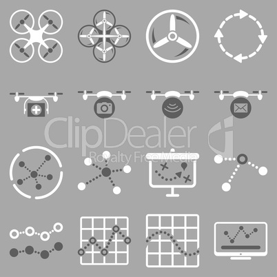 Quadcopter navigation icon set