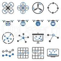 Quadcopter navigation icon set