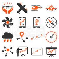 Aircraft navigation icon set