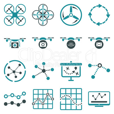 Quadcopter navigation icon set