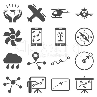 Aircraft navigation icon set