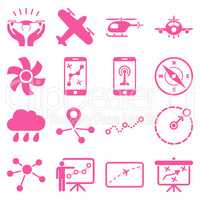 Aircraft navigation icon set