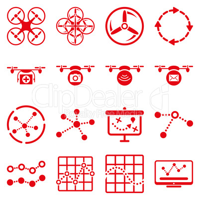 Quadcopter navigation icon set