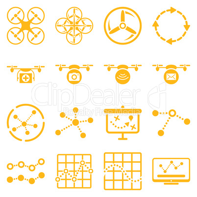 Quadcopter navigation icon set
