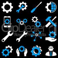 Options and service tools icon set