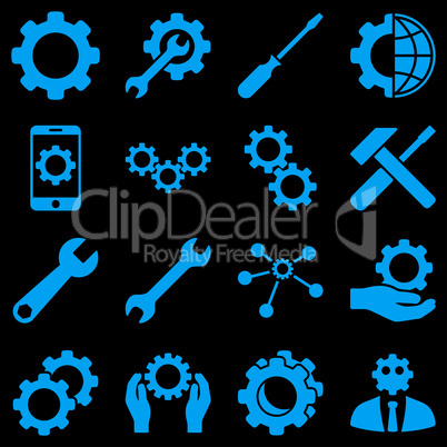 Options and service tools icon set