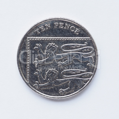 UK 10 pence coin