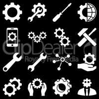 Options and service tools icon set