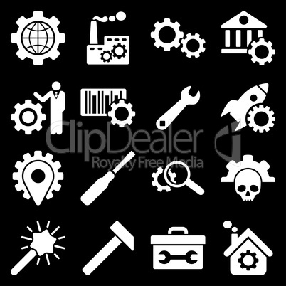 Options and service tools icon set