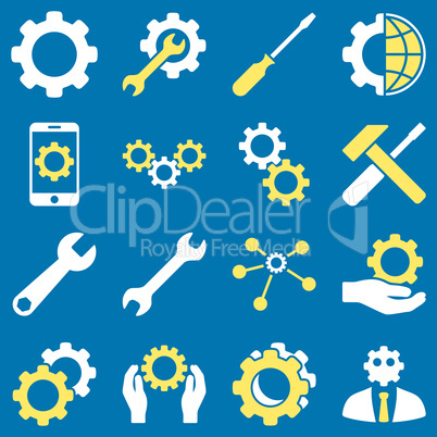 Options and service tools icon set