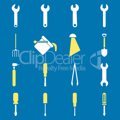 Instruments and tools icon set