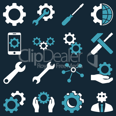 Options and service tools icon set