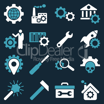 Options and service tools icon set