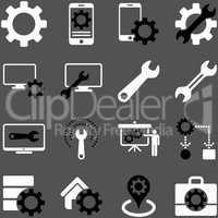 Options and service tools icon set