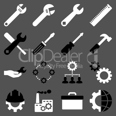 Options and service tools icon set