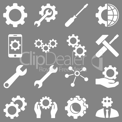 Options and service tools icon set