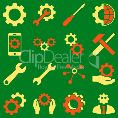 Options and service tools icon set