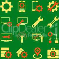 Options and service tools icon set