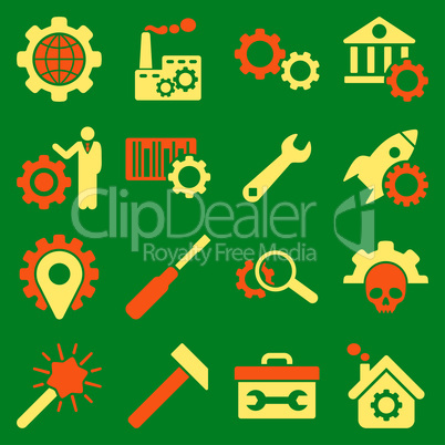 Options and service tools icon set