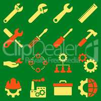 Options and service tools icon set