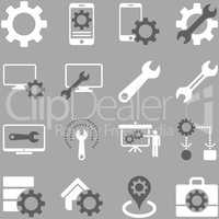 Options and service tools icon set