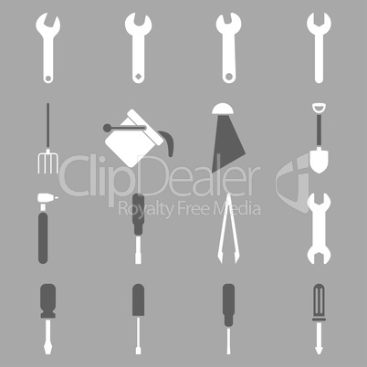 Instruments and tools icon set