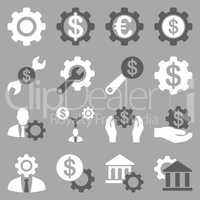 Financial tools and options icon set
