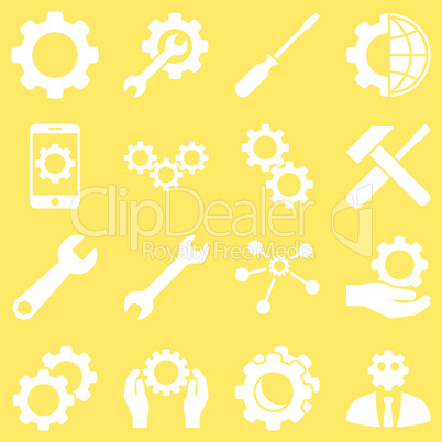 Options and service tools icon set