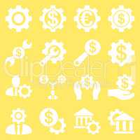 Financial tools and options icon set