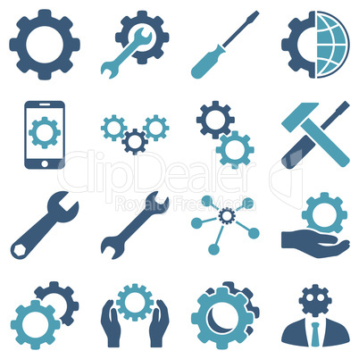 Options and service tools icon set