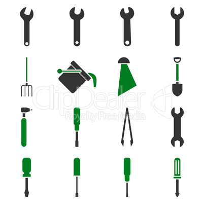 Instruments and tools icon set