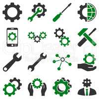 Options and service tools icon set