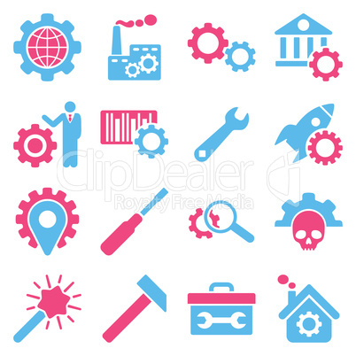 Options and service tools icon set