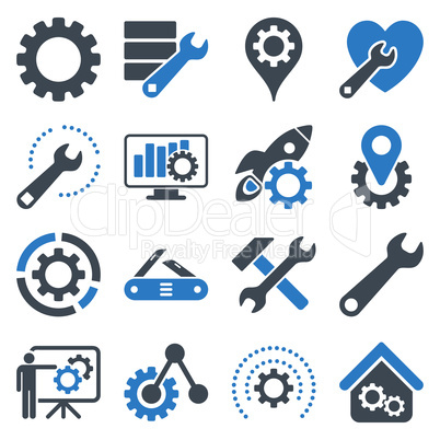 Options and service tools icon set