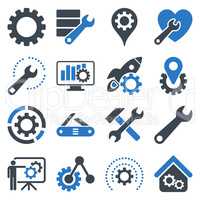 Options and service tools icon set