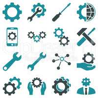 Options and service tools icon set