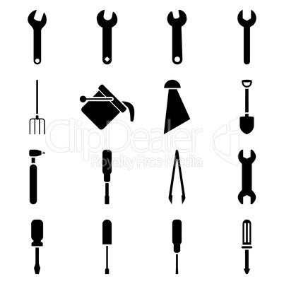 Instruments and tools icon set