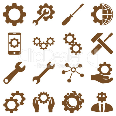 Options and service tools icon set