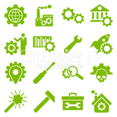 Options and service tools icon set