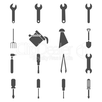 Instruments and tools icon set