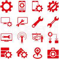 Options and service tools icon set